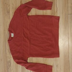 Kids 10/12 orange round neck sweatshirt